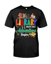 Library Where The Adventure Begins Classic T-Shirt thumbnail