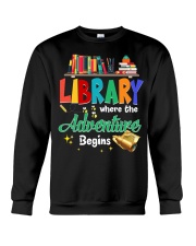 Library Where The Adventure Begins Crewneck Sweatshirt thumbnail