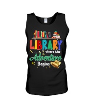 Library Where The Adventure Begins Unisex Tank thumbnail