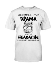 You Smell Like A Drama And A Headache Funny Llama Classic T-Shirt thumbnail