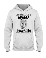 You Smell Like A Drama And A Headache Funny Llama Hooded Sweatshirt thumbnail