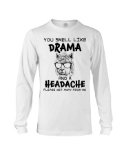 You Smell Like A Drama And A Headache Funny Llama Long Sleeve Tee thumbnail