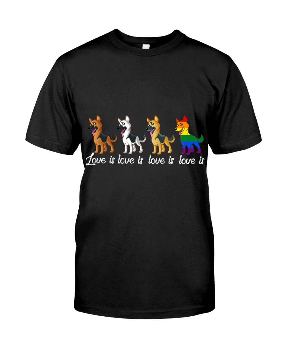 Love Is Love Is Love Dogs LGBT Pride Classic T-Shirt