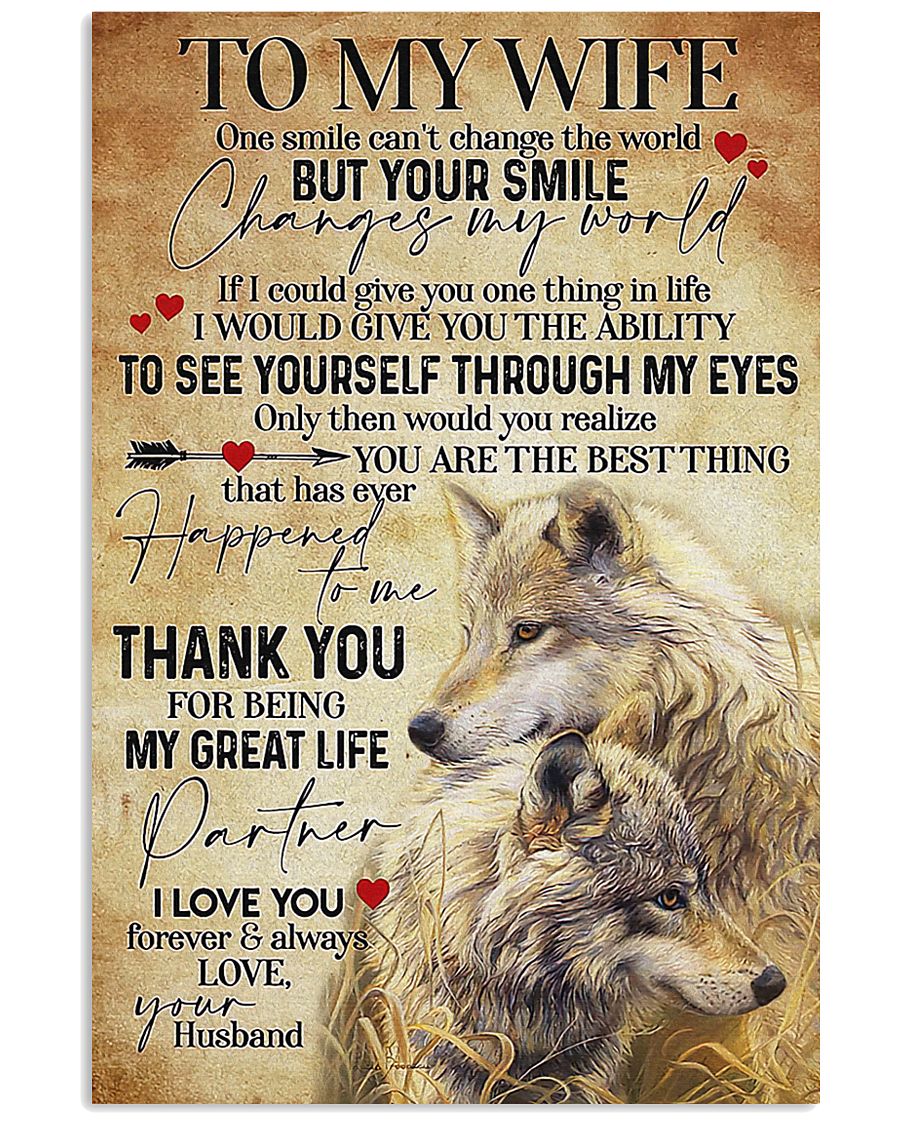 To My Wife Wolf - Poster 11x17 Poster