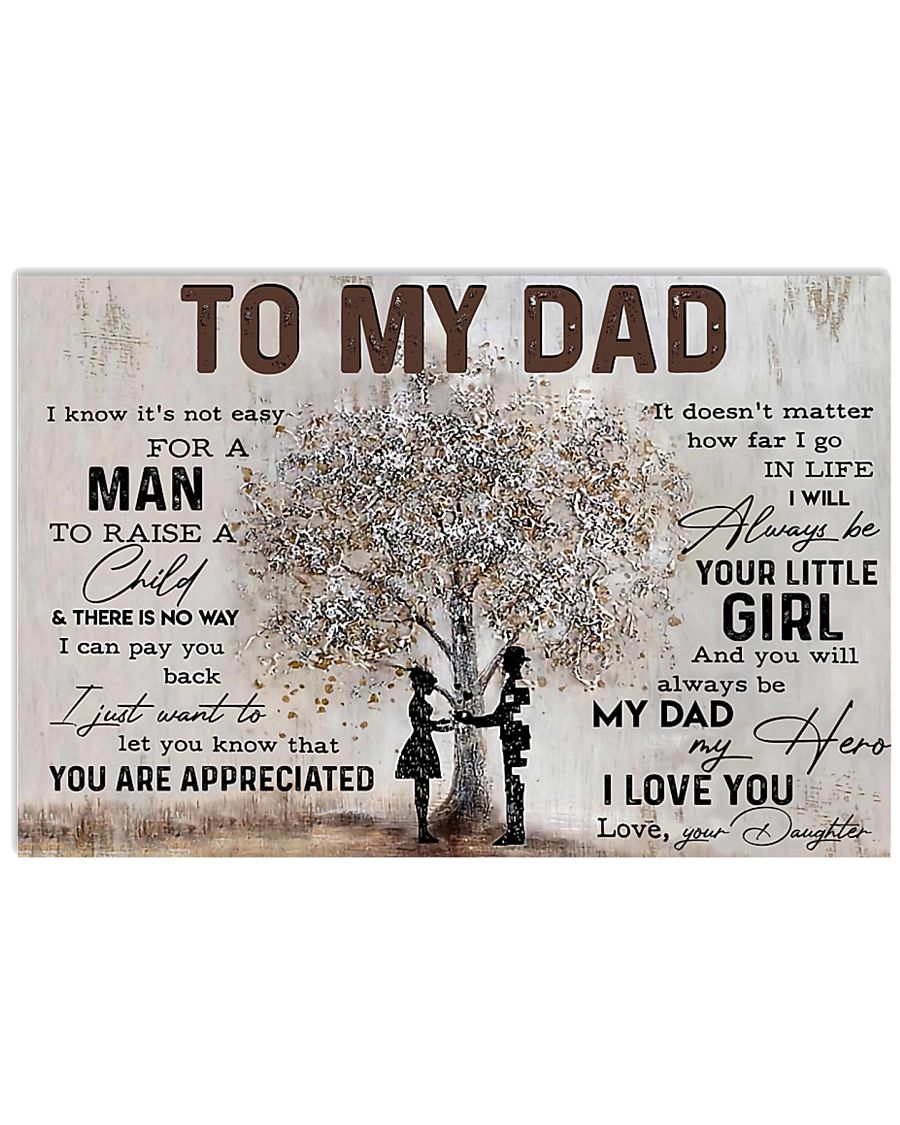 Poster - To My Dad - Daughter 17x11 Poster