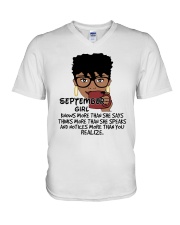 September Queen 55 V-Neck T-Shirt tile