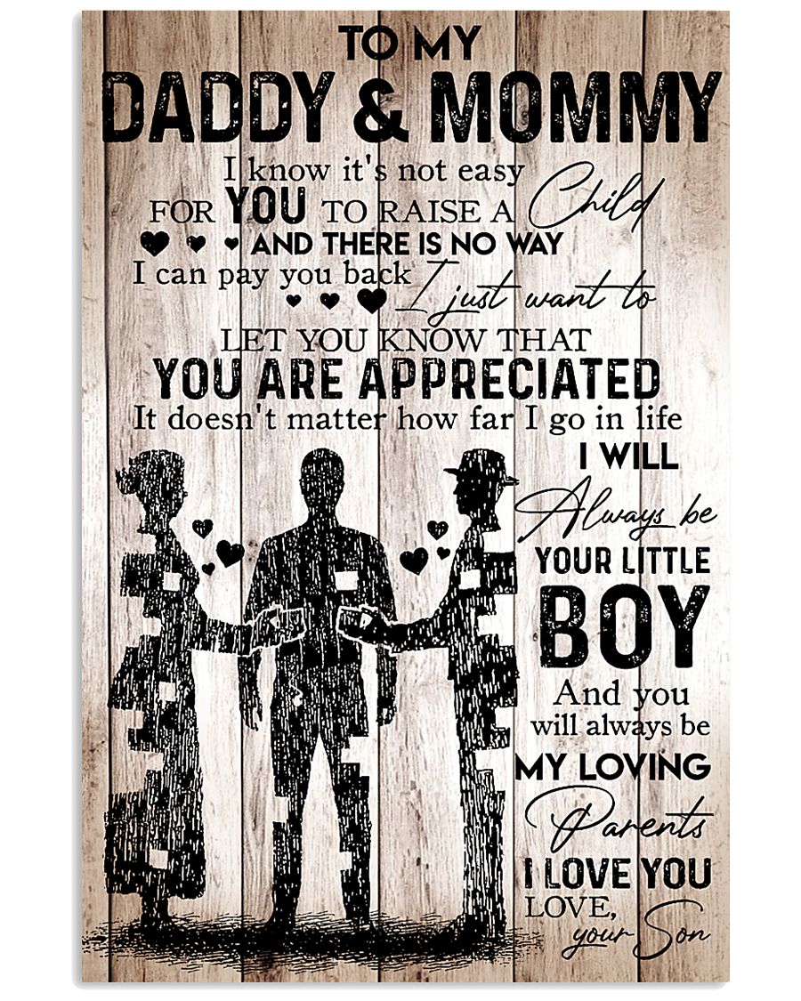 Boy - To My Daddy Mommy - Poster 11x17 Poster