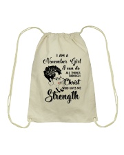 November Queen43 Drawstring Bag tile