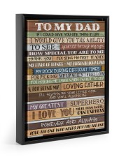 To My Dad - Poster 11x14 Black Floating Framed Canvas Prints thumbnail