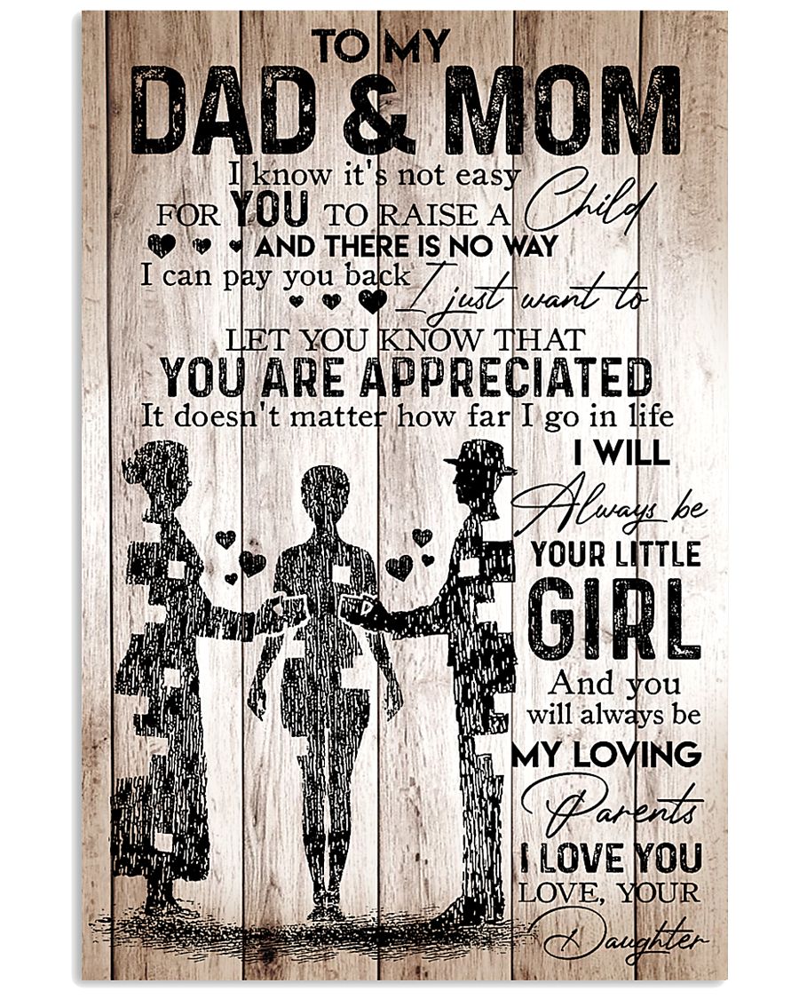 Girl - To My Dad and Mom - Poster 11x17 Poster