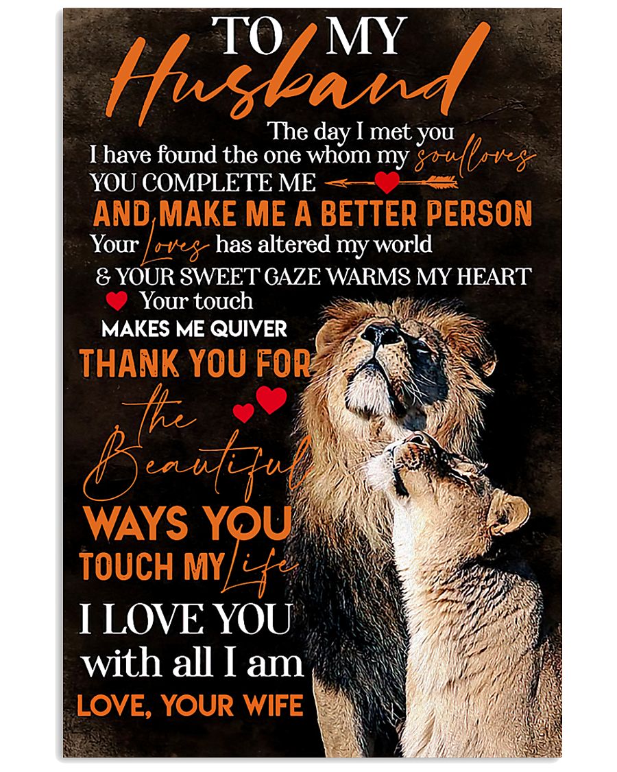 To My Husband Lion - Poster 11x17 Poster