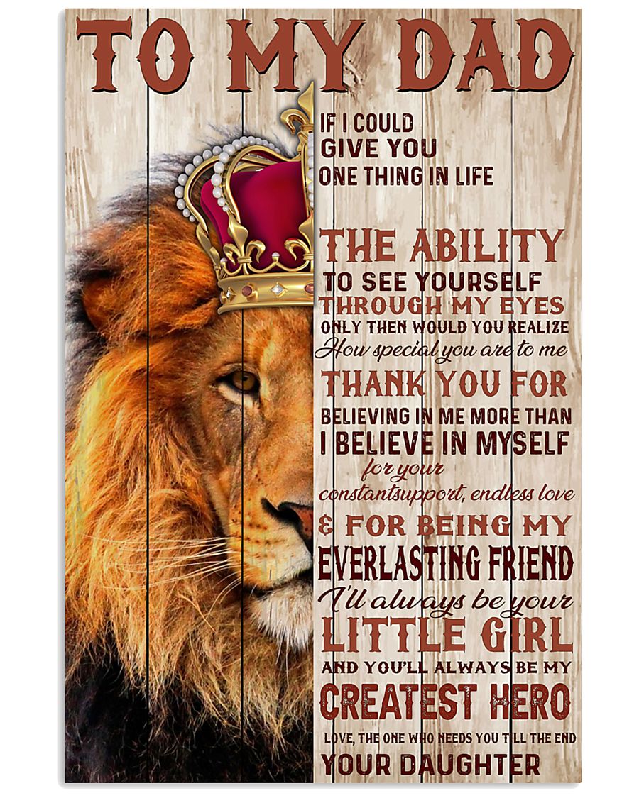 To My Dad Lion King - Family - Poster - may2120 11x17 Poster