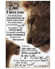 To My Dad Daughter Lion - Poster 11x17 Poster front