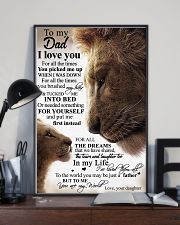 To My Dad Daughter Lion - Poster 11x17 Poster lifestyle-poster-2