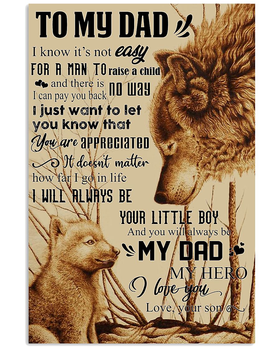 To My Dad - Wolf - Poster Son 11x17 Poster