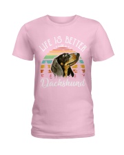 LIFE IS BETTER WITH A DACHSHUND Ladies T-Shirt thumbnail