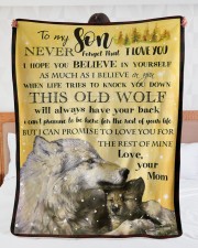 TO MY SON Large Sherpa Fleece Blanket - 60" x 80" aos-sherpa-fleece-blanket-60x80-lifestyle-front-23