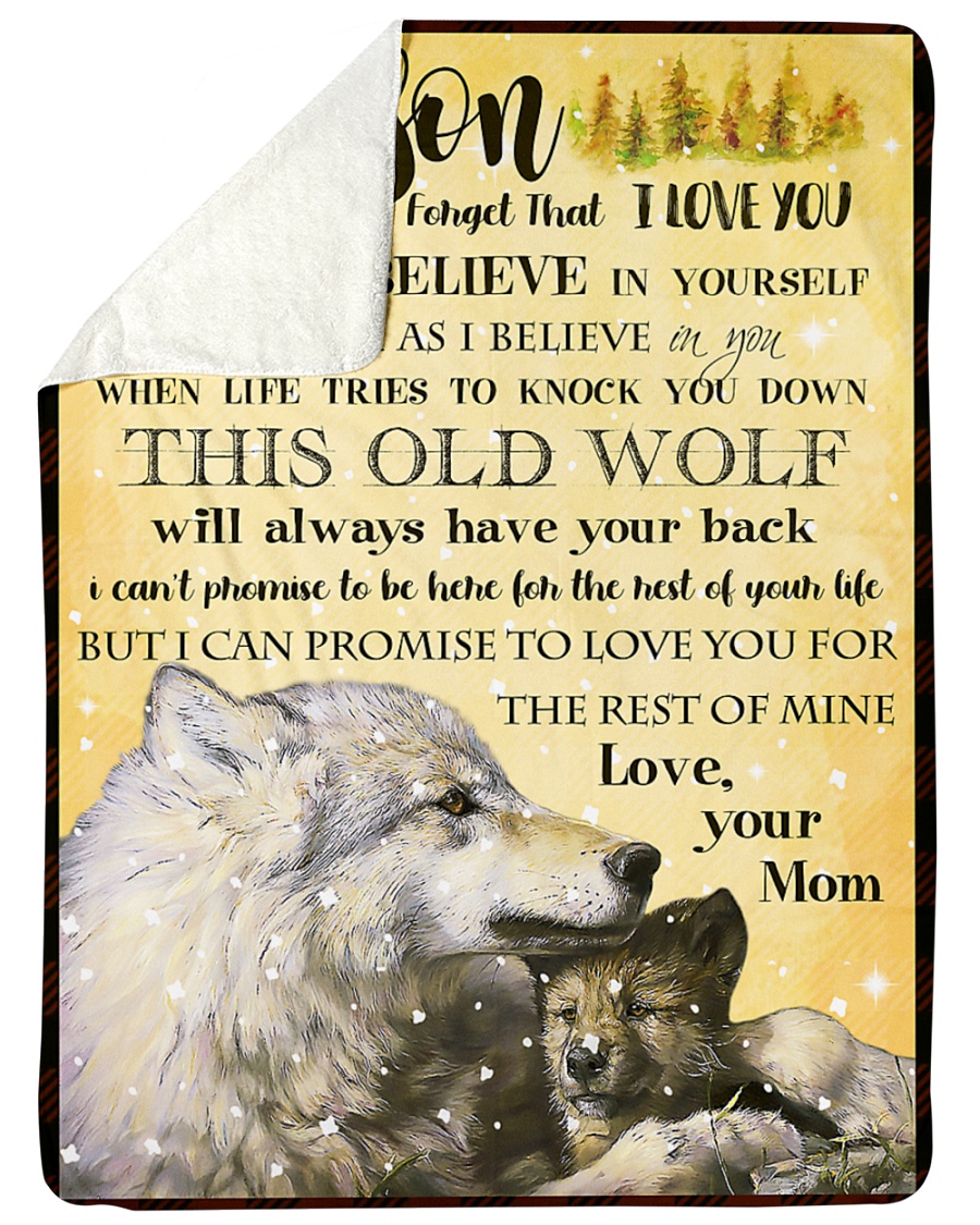 TO MY SON Large Sherpa Fleece Blanket - 60" x 80"