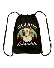 LIFE IS BETTER WITH A LABRADOR Drawstring Bag thumbnail