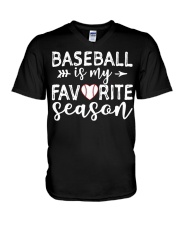 BASEBALL IS MY FAVORITE SEASON V-Neck T-Shirt tile