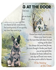 WAITING AT THE DOOR Sherpa Fleece Blanket tile