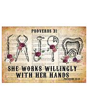 SHE WORKS WILLINGLY WITH HER HANDS 17x11 Poster front
