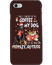 ALL I NEED IS COFFEE AND MY DOG Phone Case tile