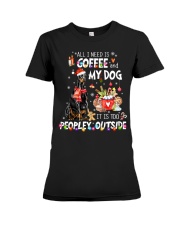 ALL I NEED IS COFFEE AND MY DOG Premium Fit Ladies Tee tile