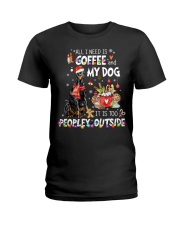 ALL I NEED IS COFFEE AND MY DOG Ladies T-Shirt tile