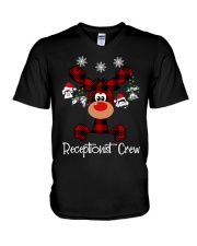 RECEPTIONIST CREW V-Neck T-Shirt tile