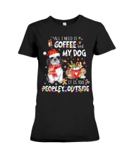ALL I NEED IS COFFEE AND MY DOG Premium Fit Ladies Tee tile