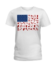 BARTENDER USA FLAG Ladies T-Shirt front