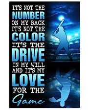 BASEBALL POSTER - IT'S NO THE NUMBER ON MY BACK 11x17 Poster front