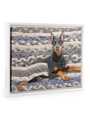 DOBERMAN BATH MAT - DOORMAT Floating Framed Canvas Prints White tile