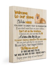 POMERANIAN - CANVAS WELCOME TO OUR HOME 11x14 Gallery Wrapped Canvas Prints front