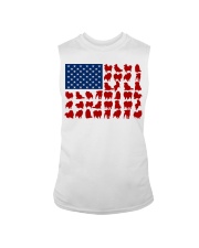 POMERANIAN - USA FLAG Sleeveless Tee tile