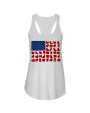 POMERANIAN - USA FLAG Ladies Flowy Tank tile