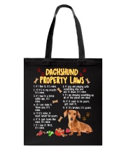 DACHSHUND PROPERTY LAWS Tote Bag tile