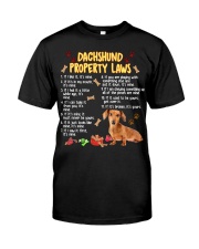 DACHSHUND PROPERTY LAWS Premium Fit Mens Tee tile