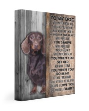 DACHSHUND - TO MY DOG CANVAS 11x14 Gallery Wrapped Canvas Prints front