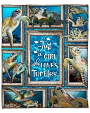 JUST A GIRL WHO LOVES TURTLES QUILT Fleece Blanket tile