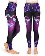 DOLPHIN FLOWER High Waist Leggings front