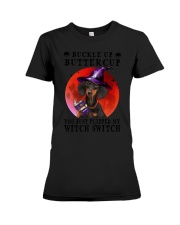 DACHSHUND BUCKLE UP Premium Fit Ladies Tee tile