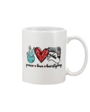 PEACE LOVE HAIRSTYLING Mug tile