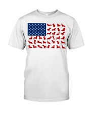 DACHSHUND USA FLAG Classic T-Shirt tile
