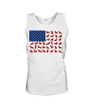 DACHSHUND USA FLAG Unisex Tank tile