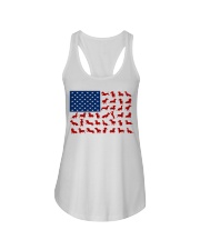 DACHSHUND USA FLAG Ladies Flowy Tank tile
