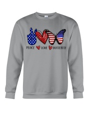 PEACE LOVE BUTTERFLY Crewneck Sweatshirt tile