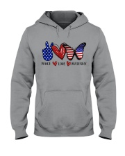 PEACE LOVE BUTTERFLY Hooded Sweatshirt tile