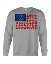 Sloth - USA Flag Crewneck Sweatshirt tile